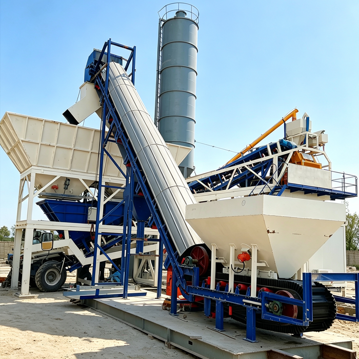 HZS35Y Mobile Concrete Batching Plant